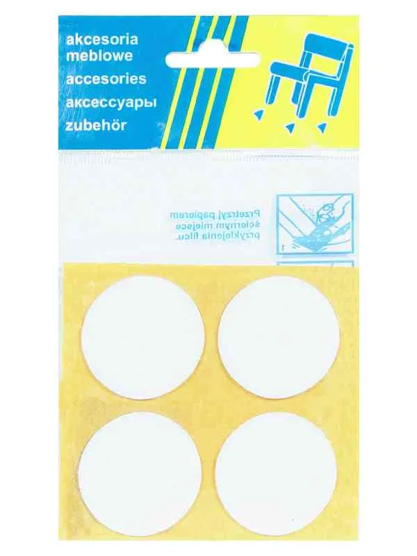 Podkładka Filcowa Blister Biała FI 40mm - 4 szt