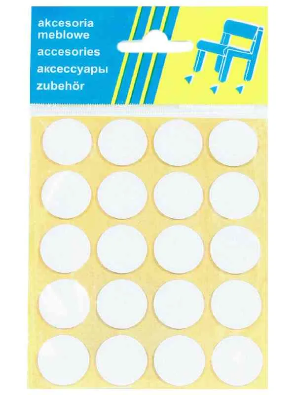 Podkładka Filcowa Blister Biała FI 20mm - 20 szt