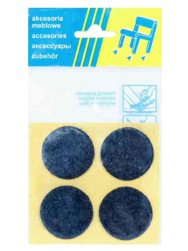 Podkładka Filcowa Blister Czarna FI 40mm - 4 szt