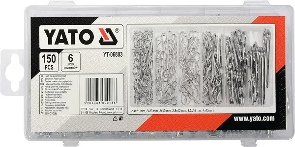 Zestaw Zawleczek Sprężystch Mix 150 szt. YATO