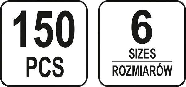 Zestaw Zawleczek Sprężystch Mix 150 szt. YATO