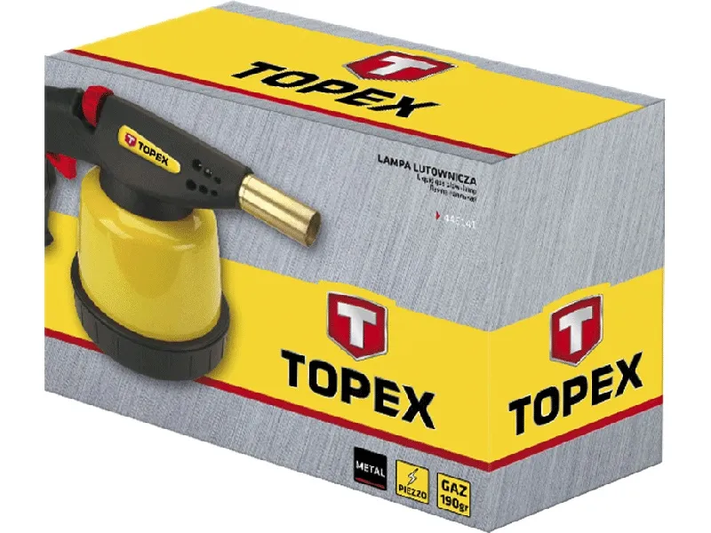 Lampa Lutownicza Gazowa Na Naboje 190g Zapłonnik TOPEX
