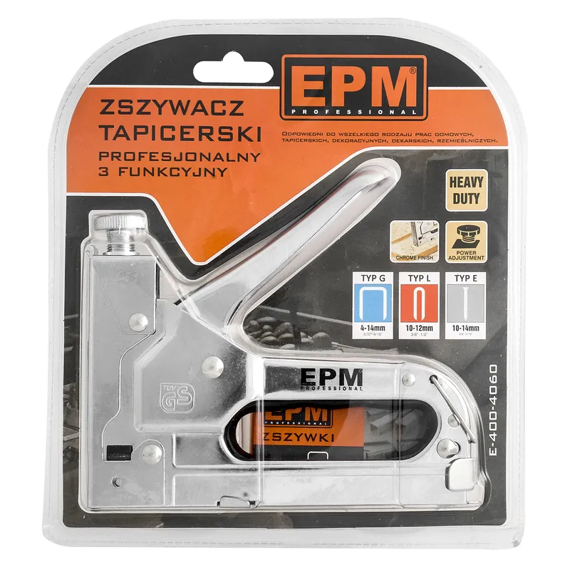 Zszywacz Tapicerski Regulowany 3w1 4MM-14MM Typ G, L, E EPM
