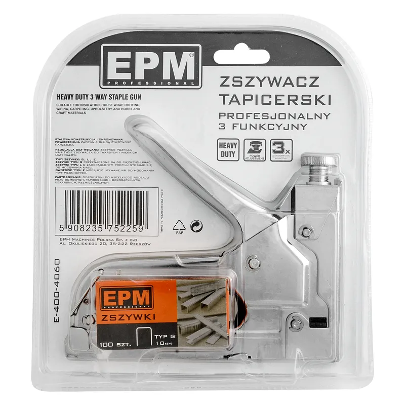 Zszywacz Tapicerski Regulowany 3w1 4MM-14MM Typ G, L, E EPM