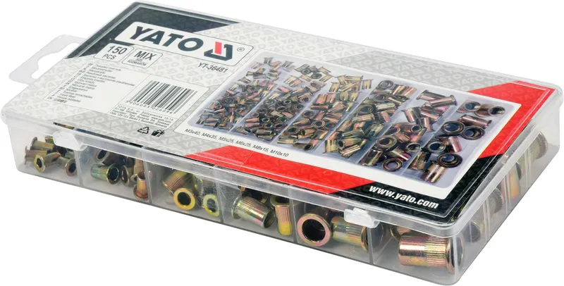 Zestaw Nitonakrętek Stalowych M3- M10, 150 szt. YATO