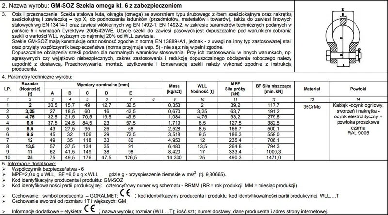 Szekla Omega Z Zabezpieczeniem KL.6 Gm-Soz 6.5T Wll
