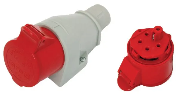 Gniazdo Izolacyjne Stałe 16A 400V 3P+Z IP44 TAREL - Czerwone