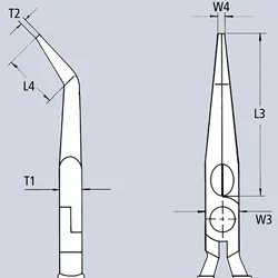 Szczypce Płaskie Montażowe Z Profilem Poprzecznym WYG.280MM KNIPEX