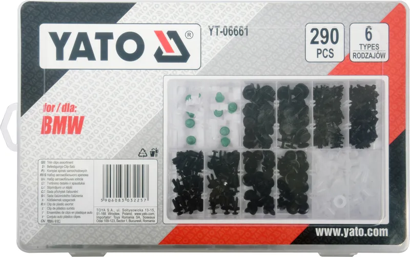 Komplet Spinek Samochodowych BMW 290 szt. YATO