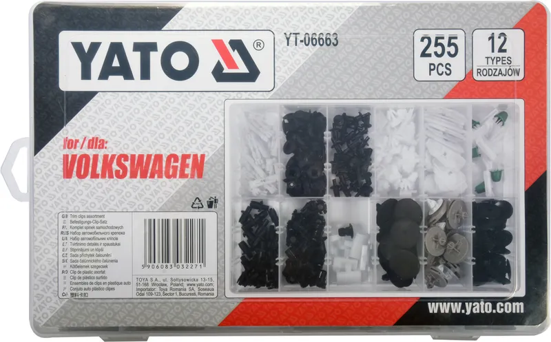 Komplet Spinek Samochodowych VOLKSWAGEN 255 szt. YATO