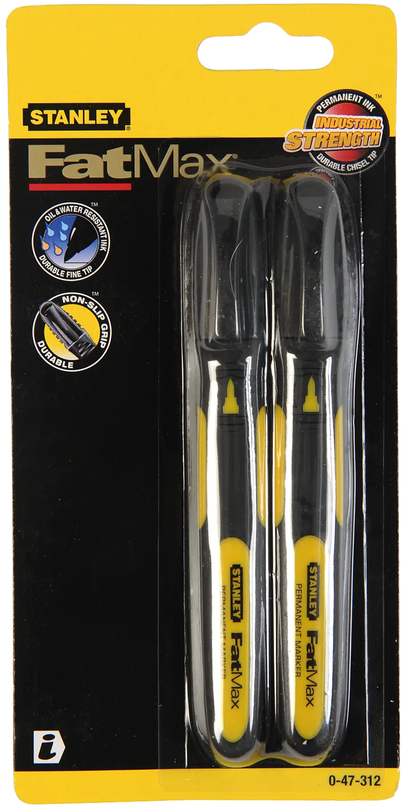 Marker Fatmax Końcówka Okrągła 2 szt. STANLEY - Czarny