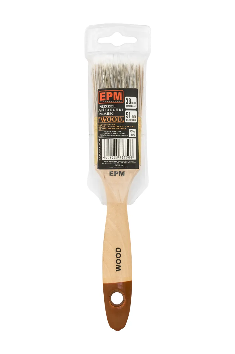 Pędzel Angielski Płaski Wood 76mm - 3' EPM