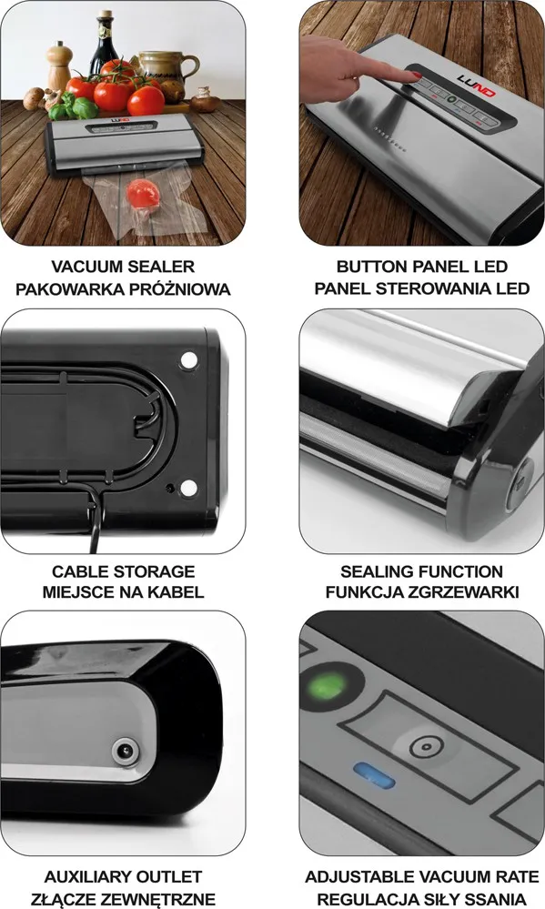 Pakowarka Próżniowa Do Żywności 175W LUND