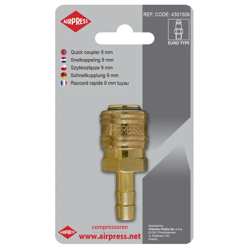Szybkozłącze Z Wyjściem Na Wąż 9mm AIRPRESS