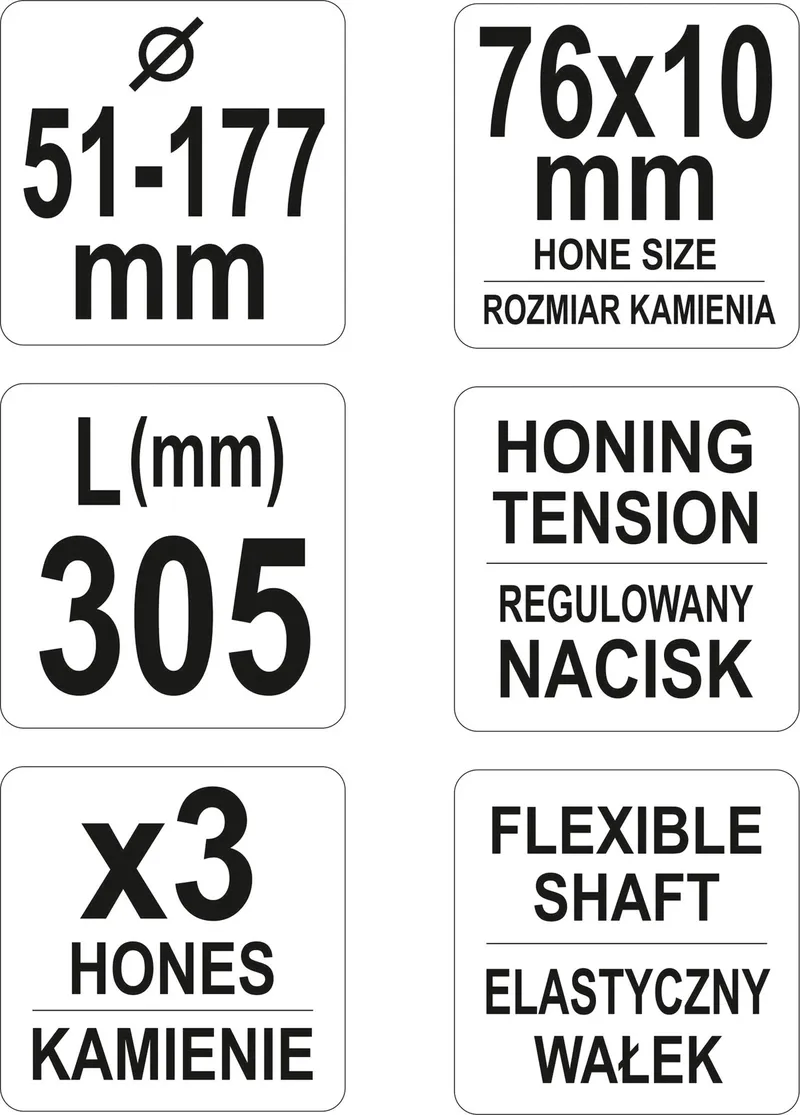 Honownica Do Cylindrów 51-177MM YATO