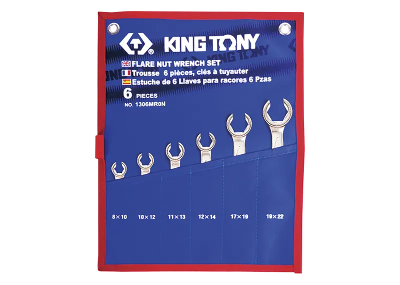 Zestaw Kluczy Do Przewodów Hamulcowych 6 Części 8-22MM KING TONY