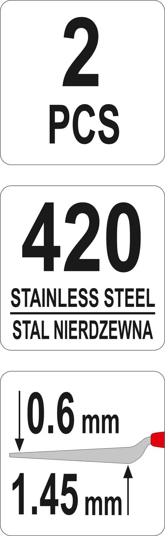 Szpachelki Sztukatorskie Komplet 2. Sztuki YATO
