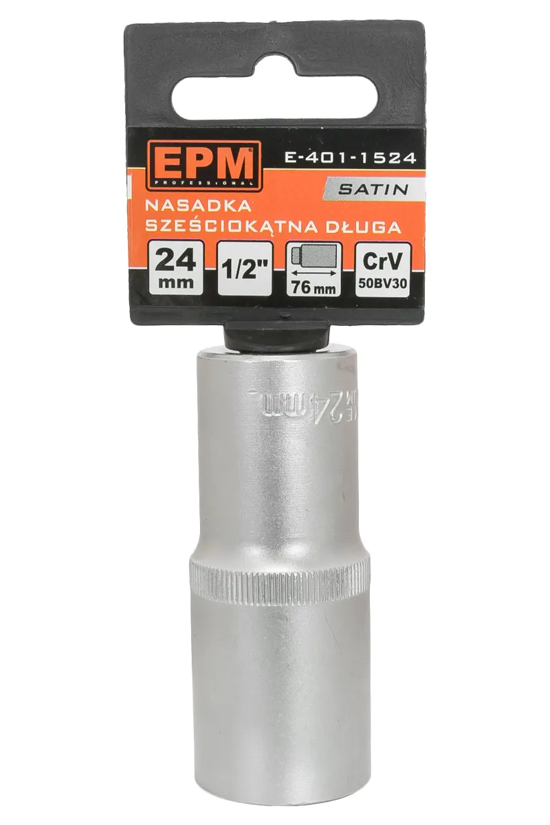 Nasadka Długa 1/2'' 6-KĄTNA Satin 19mm EPM