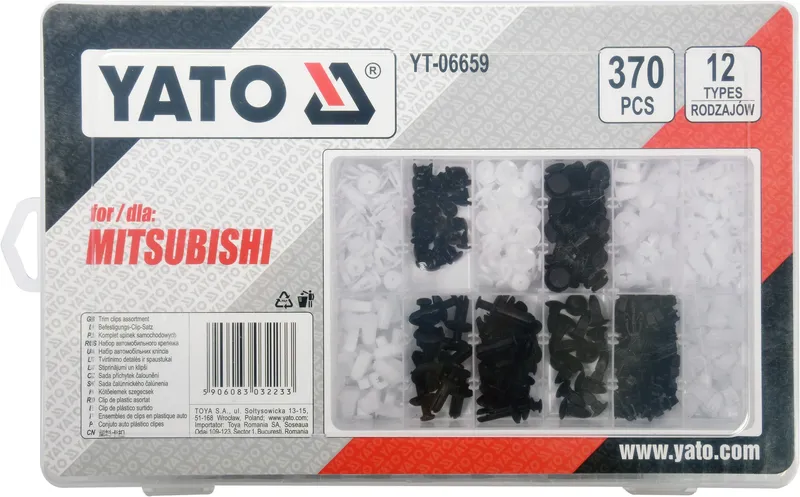 Komplet Spinek Samochodowych Mitsubishi 370 szt. YATO