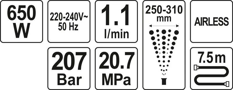 Agregat Malarski Hydrodynamiczny 650W YATO