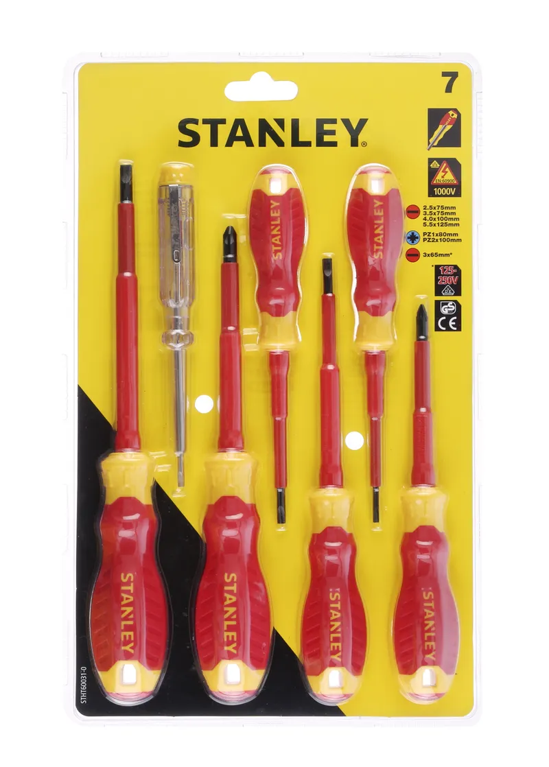 Zestaw Wkrętaków VDE 7 szt. 2PZ+4SL+TESTER STANLEY