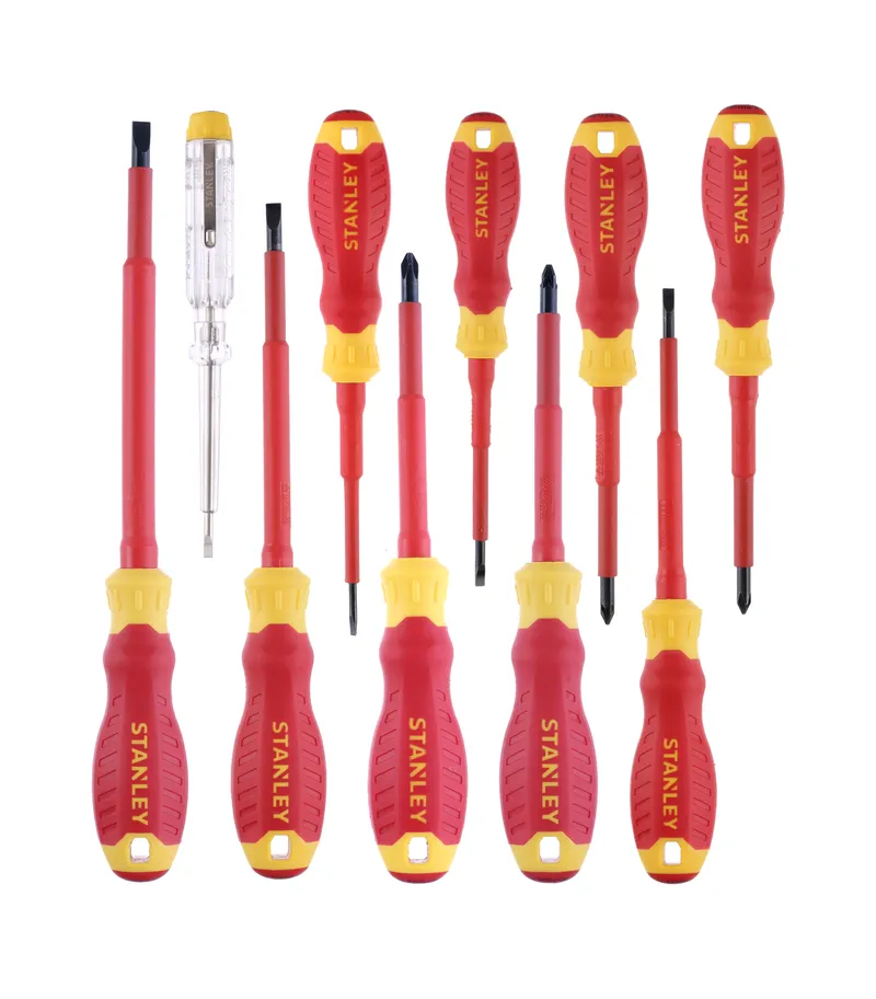 Zestaw Wkrętaków VDE 10 szt. 2PZ+5SL+TESTER STANLEY