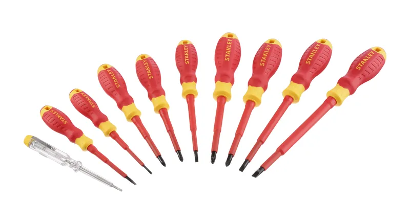 Zestaw Wkrętaków VDE 10 szt. 2PZ+5SL+TESTER STANLEY