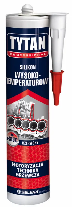 Silikon Wysokotemperaturowy 280ml TYTAN - Czerwony