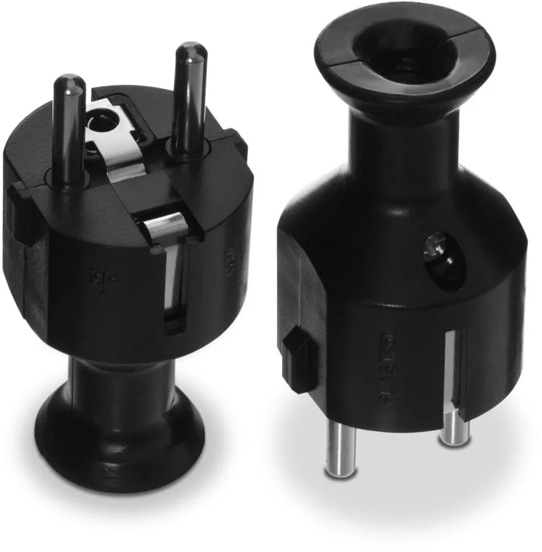 Wtyczka Prosta Rozbieralna Uni-Schuko, 2P+Z 16A, 250V VOLTEO - Czarna
