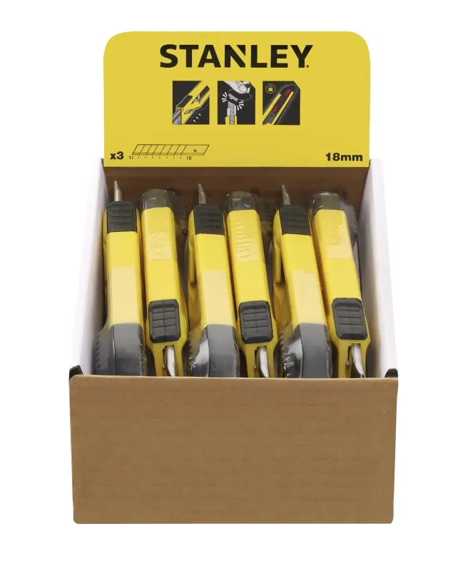 Nóż Plastikowy Z 3 Ostrzami Tpr 18mm STANLEY