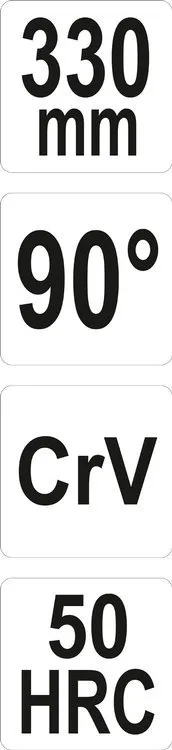 Szczypce Wydłużone Wygięte 90 Stopni 2 Przeguby 330mm YATO