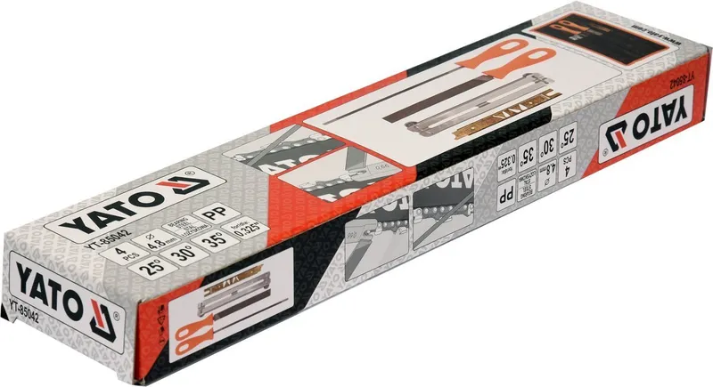 Zestaw Do Ostrzenia Łańcucha 4.8mm 4 szt. YATO