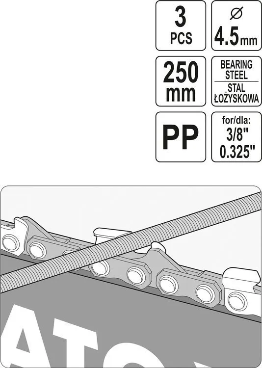 Prowadnik Z Pilnikiem Do Ostrzenia Łańcuchów 4.5mm YATO