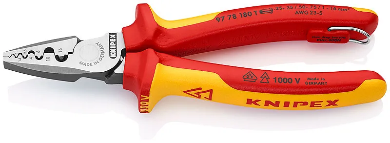 Szczypce Do Zagniatania Tulejek 180mm KNIPEX