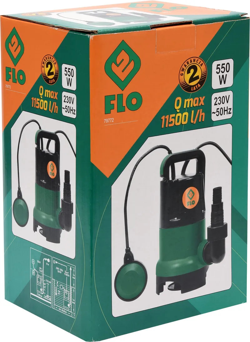 Pompa Zatapialna Do Brudnej Wody 550W FLO
