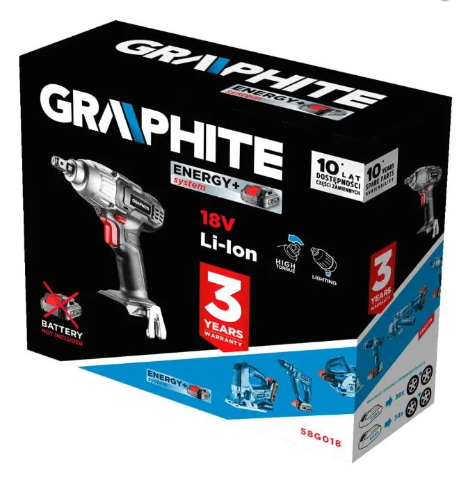 Klucz Udarowy Akumulatorowy Energy 18V Li-Lon GRAPHITE