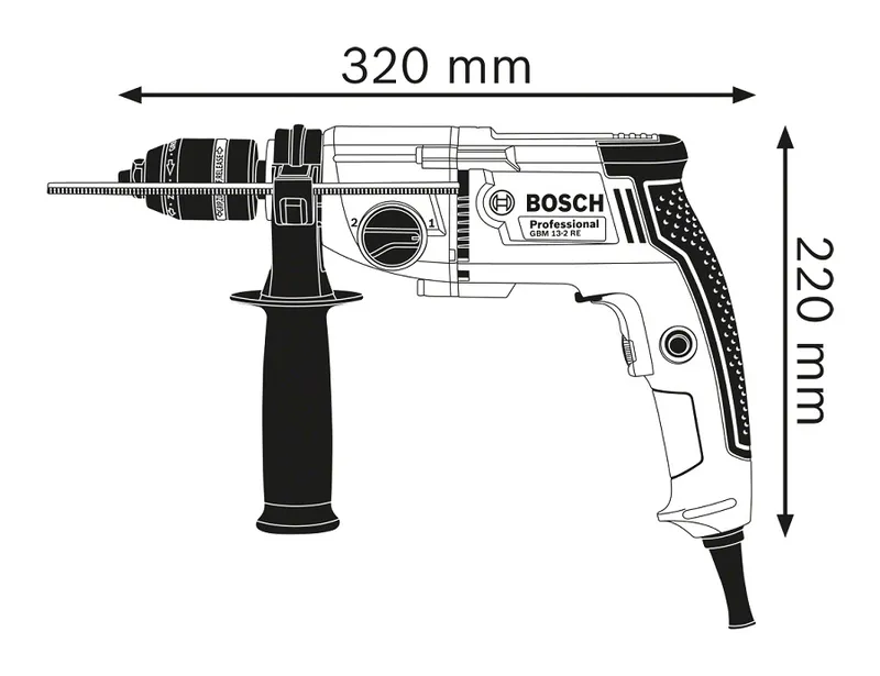 Wiertarka Gbm 13-2RE 750W Suw BOSCH