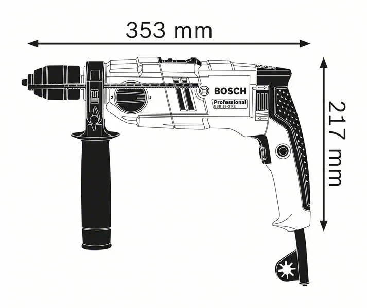 Wiertarka Udarowa Gsb 18-2RE 800W - Zuw BOSCH