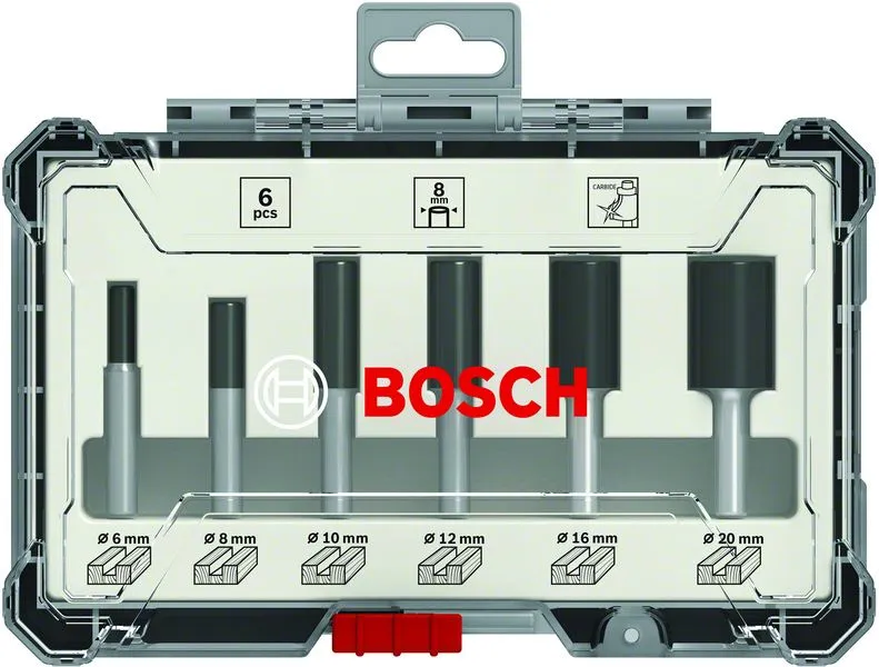 Zestaw Frezów 6 szt. Uchwyt 8mm BOSCH