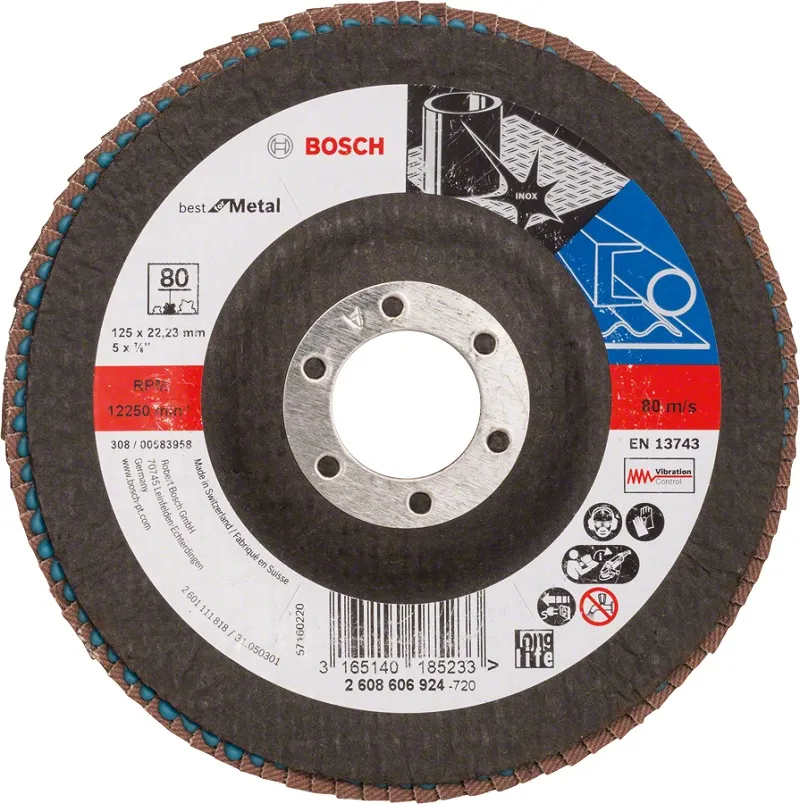 Lamelka Wygięta Granulacja 80 125mm BOSCH