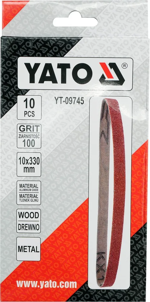 Taśma Ścierna Bezkońcowa 10 szt. P100 10*330MM YATO