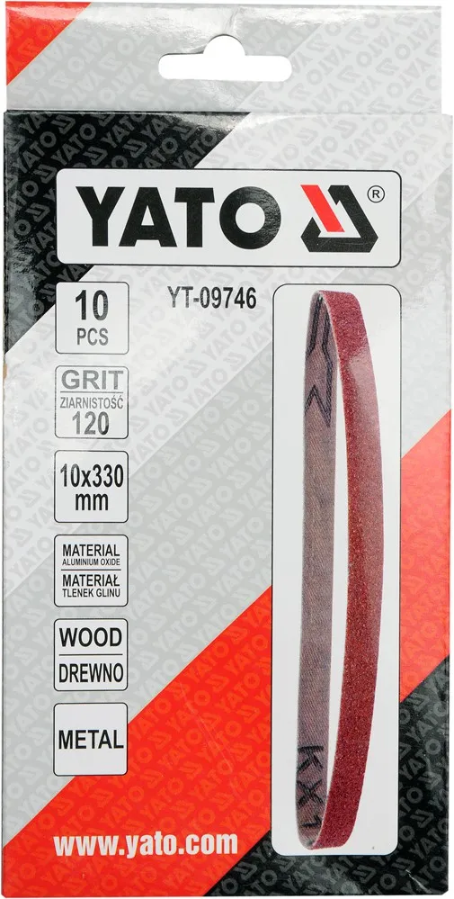 Taśma Ścierna Bezkońcowa 10 szt. P120 10*330MM YATO