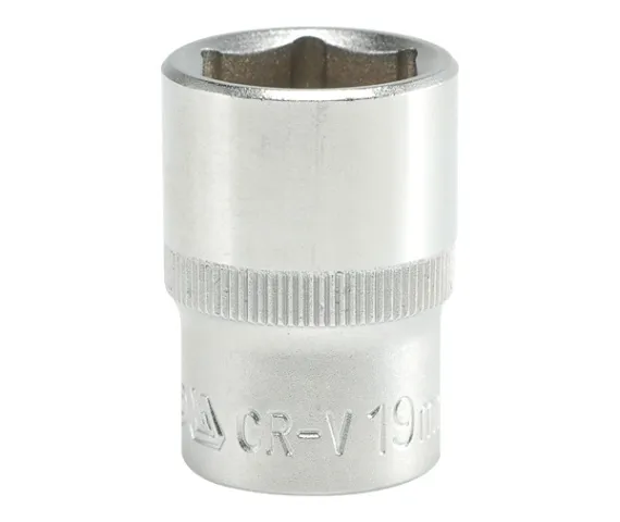 Nasadka Krótka 6-KĄTNA Chromowana 1/2'' 19mm YATO