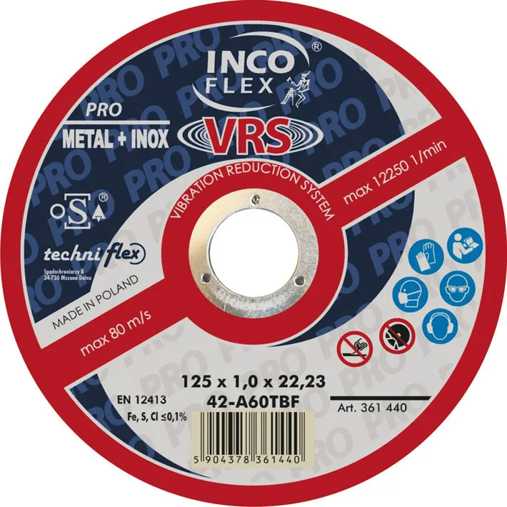 Tarcza Wypukła T27 125*1.6*22 A46TBF-VRS TECHNIFLEX