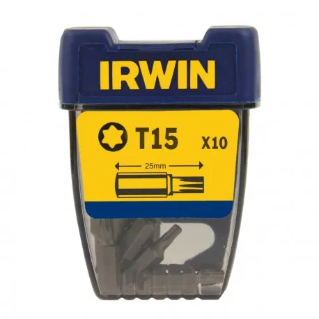 Grot, Bit, Końcówka Typu Torx 1/4' 25mm 10 szt. T15 IRWIN
