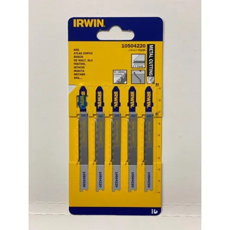 Brzeszczot Do Metalu Do Wyrzynarki Komplet 5 Sztuk Typ T118A IRWIN