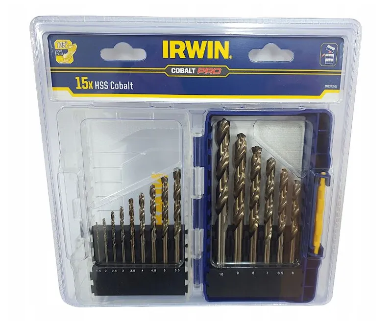 Komplet Wierteł Do Metalu HSS PRO Cobalt 1.5-10MM 15 Sztuk IRWIN