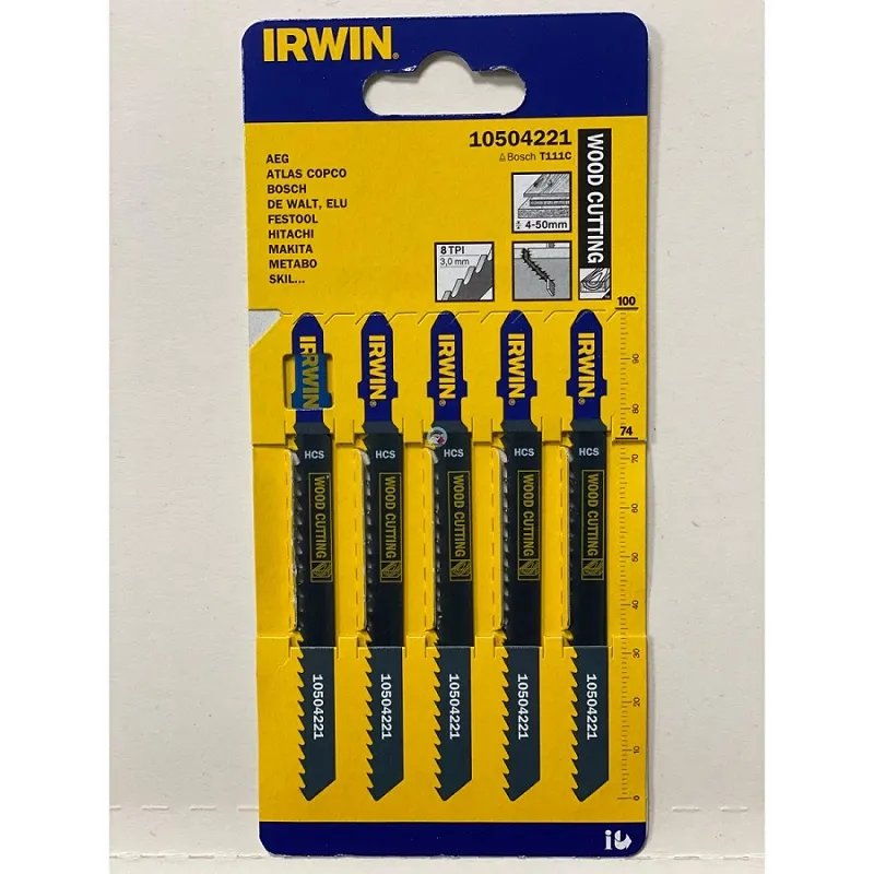 Brzeszczot Do Drewna Do Wyrzynarki Komplet 5SZTUK Typ T111C IRWIN
