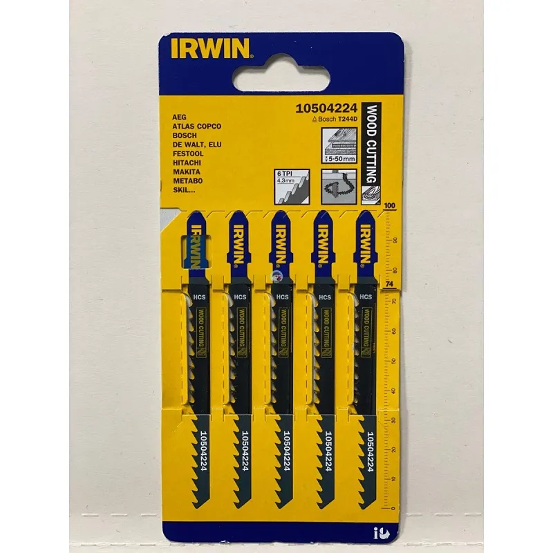 Brzeszczot Do Drewna Do Wyrzynarki Komplet 5SZTUK Typ T244D IRWIN