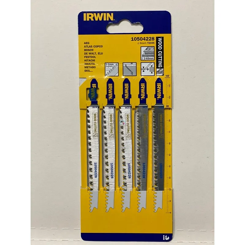 Brzeszczot Do Drewna Do Wyrzynarki Komplet 5SZTUK Typ T234X IRWIN